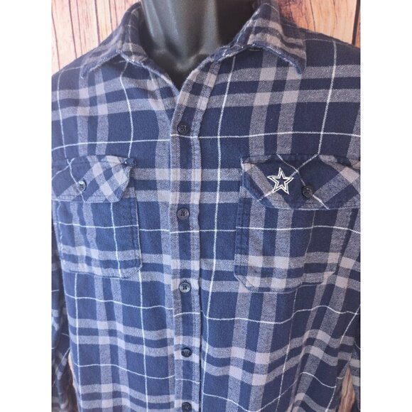 Dallas Cowboys Antigua Mens Flannel Shirt Medium - Picture 4 of 8